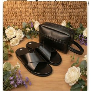 Sandale en simili cuir+sac pour hommes