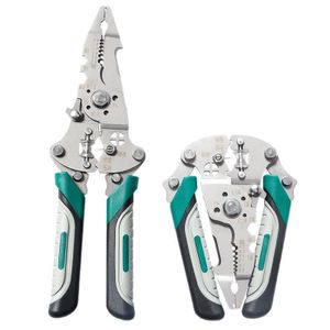 16-in-1 Foldable Wire Stripper - High Carbon Steel, Green, 22x5.5x1.5cm, Multi-Function Tool