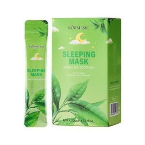 KORMESIC Masque de nuit apaisant au thé vert - Boîte de 20 sachets (4 ml chacun)