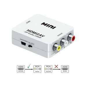 Mini Convertisseur HDMI2 Av - Blanc