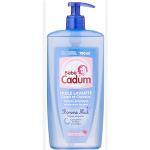 Gel Douche : Huile Lavante Corps et Cheveux Bébé CADUM 750ml Ne pique Pas Peaux Sensibles Importé De France 