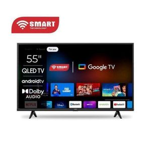 SMART TECHNOLOGY TV LED - 55 Pouces - 4K - Noir - WIFI-Android + Support Mural Offert 24 Mois De Garantie