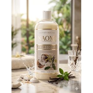 Naomi Gel Douche Naturel  Coco & Vanille - Hydratation Intense au Collagène