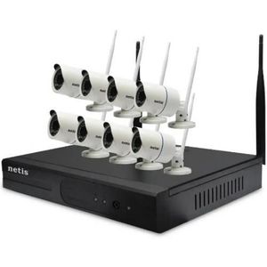 Netis 8CH WIreless IP Caméra  Sans Fil  & NVP Sécurité Kit-blanc/noir