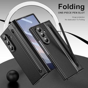 Etui a rabat compatible Samsung Galaxy Z Fold 4 5G avec Stylet S intégrée - NOIR