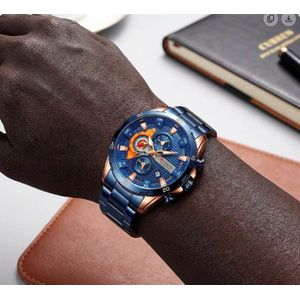 Curren Montre Chronograph à maille Pour Homme Élégant 
