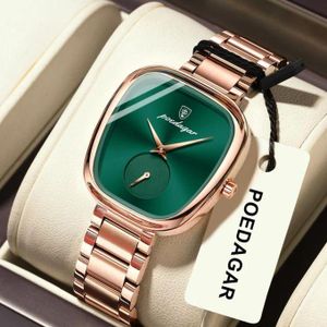 Montre Femme De Luxe, à Quartz, Analogique - Acier Inoxydable - Nouvelle Collection POEDAGAR P783 Or/Rose BV