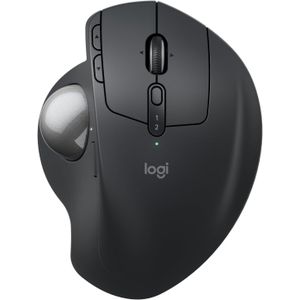 Logitech MX Ergo S souris trackball sans fil avancée, souris ergonomique sans fil rechargeable USB-C avec Bluetooth et dongle chiffré, 6 boutons programmables, pour PC/Mac - Graphite