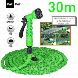 VIC Tuyau magique extensible de 30 m, lavage de voiture haute pression, 7 fonctions de pulvérisation d'eau, pistolet à eau