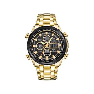 Quamer Montre étanche Pour Hommes,-OR Fond Noir