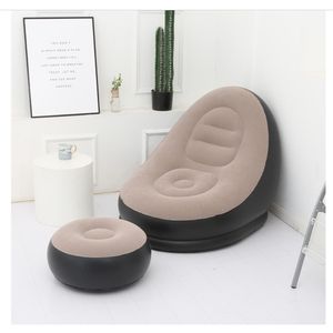 Canapé Gonflable,chaise De Sac Paresseux  Gris noir