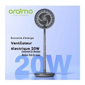 Oraimo Oraimo Ventilateur Rechargeable PowerTurbo Telecommandé - pliable portable 4000 mAh - Economique 20W