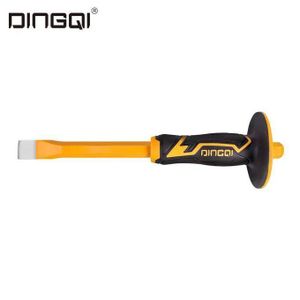 DINGQI Burins Plat En Acier Chromé Outil à Main Polyvalent 300 Mm, Avec Poignée De Sécurité, BV