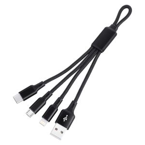 3in1 MicroUSB/Type C câble, 3 en 1 court câble de charge multi USB