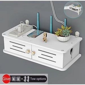 GALUIN Etagère Murale-Compatible - DVD/Décodeur/Lecteur-30CM-Avec Portes Doubles