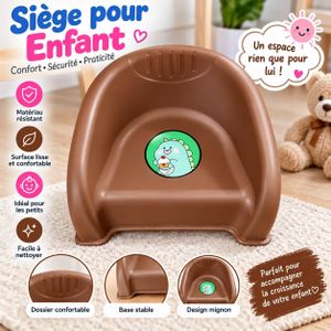 Siège Enfant en Plastique – Chaise Confortable, Stable et Facile à Nettoyer