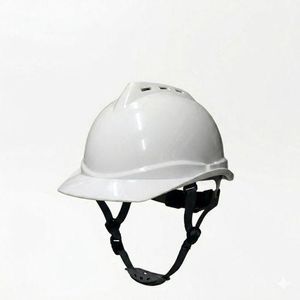Casque de Sécurité de Chantier Professionnel - Blanc Haute Résistance - Système de Ventilation Intégré & Mentonnière Ajustable - Protection Maximale BTP & Industrie