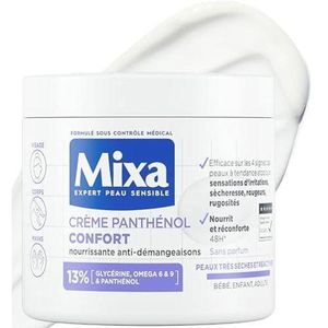 Mixa Crème Panthénol Confort  nourrissante Anti-démangeaisons peaux très sèches et réactives  400ML