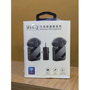 Micro-Cravate Double F11-2 Sans Fil, Réduction De Bruits- Original
