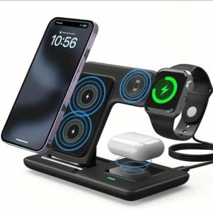 Station de Charge Sans Fil Pliable - Support de Charge Rapide Pour Smartphone