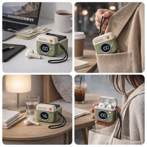 Écouteurs Bluetooth avec Boîtier Digital – Son Hi-Fi & Design Compact