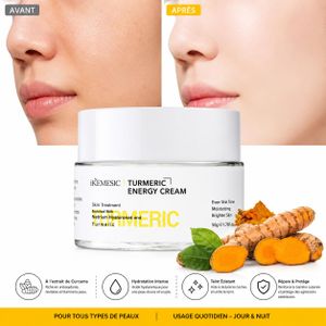 Crème Visage au Curcuma – Hydratante, Éclat du Teint, Anti-Taches – 50 g - soins de visage naturel 