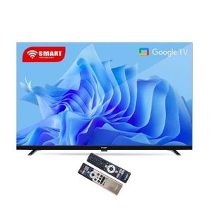 SMART TECHNOLOGY TV DLED /HD 32’’ Google TV, Android 14 + Support Mural Offert (STT-3280K) - Wifi, Bluetooth - Apps (Netfl, YouTube, Prime Vidéo) - 2 Télécommandes slim avec option vocale - 2x HDMI, 2x USB – Noir- Garantie 12 Mois. 