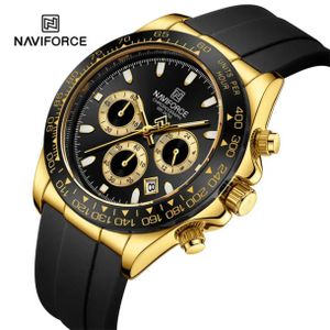 Naviforce Montre Homme ,Montre De Luxe à Quartz En Silicone NF8054
