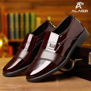 ALagzi Chaussures de ville et décontractées pour hommes, tendance 2026 - Marron, pointures 39 à 47