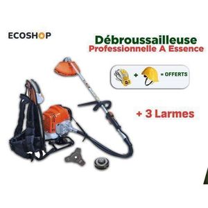 Débroussailleuse A Essence Professionnelle à DOS casque + gant offerts