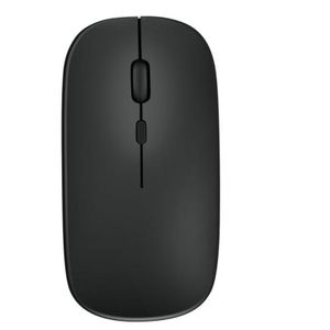 Souris Bluetooth sans fil silencieuse rechargeable ergonomique noire pour ordinateur portable et PC