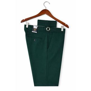 Pantalon Tissu Homme – Coupe classique Vert Foncé.