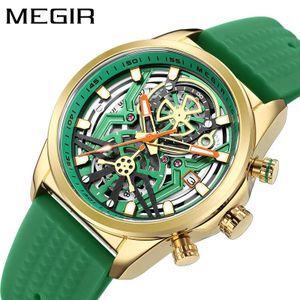 Megir Montre Homme De Luxe à Quartz En Gomme- Idéal Pour Le Business, Nouvelle collection M2235