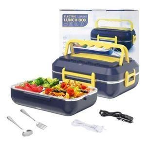 Boîte à Lunch Electrique 3 en 1 - Chauffe-plats portable avec récipient en acier inoxydable 304 de 1,5 L