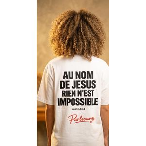 tshirt chrethien taille palesang 100% coton Oversize 