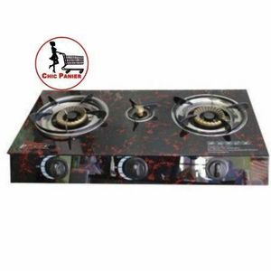 Cuisinière à Gaz 3 Feux Vitré - Allumage Automatique