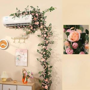 1.75m Lianes de Roses Artificielles, Lianes de Plantes Vertes - Rose