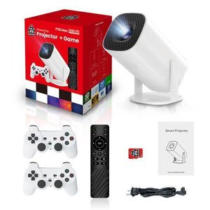 Vidéoprojecteur Smart Android P30 Max 4K & Console de Jeux 2-en-1 – 450 ANSI Lumens, Wi-Fi 6, Rotation 180°, YouTube & 2 Manettes Incluses