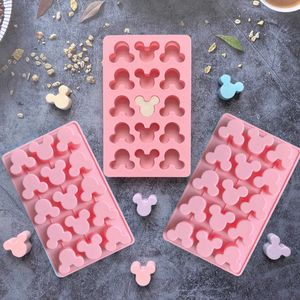 3 Moules à Chocolat, Toffis, Bonbons au lait, En motif de Tête de Mickey, En silicone