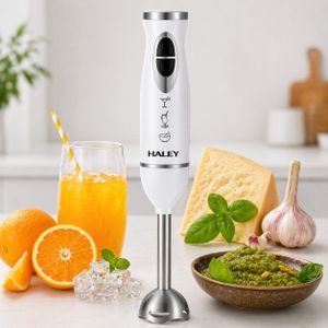 HALEY Mixeur Plongeant HALEY- HY-1108 1200W – Blender Électrique 2 Vitesses, Lames Inox, Multifonction