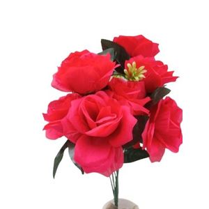 Bouquet de Rose rouge Artificielles, pour la Maison, Centre de Table de Mariage, Décorations 10 tiges