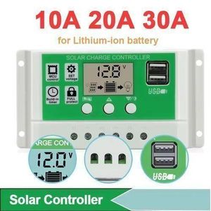 Régulateur De Charge Solaire 10A/20A/30A Contrôleur De Panneau Solaire