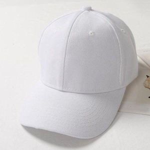 Casquette de Baseball Unisexe - Style Ajustable Minimaliste - Blanc Pur