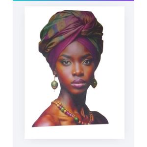 Tableau mural décoratif femme africaine 