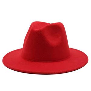 Chapeau Fedora couleur rouge