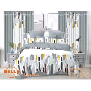 Lot Complet : 2 Draps + 2 Taies + 2 Rideaux – Design Élégant et Confort Assuré