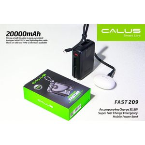 CALUS Power Bank FAST 209 - 20 000mAh - Charge Rapide 22.5W - Écran LCD  