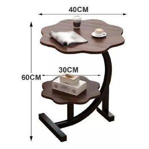 Petite table d'appoint en fer, table de chevet avec étagère de rangement ouverte, salon, chambre, bureau