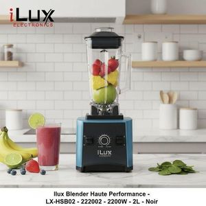 Ilux Blender Haute Performance - LX-HSB02 - 2200W - 2L - Noir