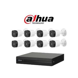 Dahua Système Professionnel à 8caméras bullet infrarouge 2MP- DVR8canaux- SANS DISQUE DUR, SANS CABLES-SURVEILLANCE TOTALE
